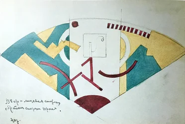 Abanico de mano. Diseño para Verbovka